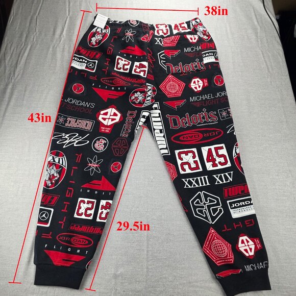 Nike Jordan Essential Men's Printed Fleece Pants Black HM7257-010 XXL RARE NWT - Picture 9 of 9